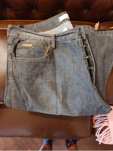 Pantalones De Jean Wrangler, Gris , Hombre Usado Impecable 