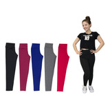 Kit 5 Calça Legging Infantil Juvenil Menina Verão Promoção 