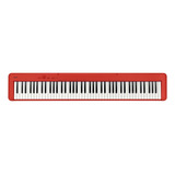 Piano Digital Casio Cdp-s160 88 Teclas Sensitivas - Vermelho