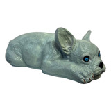 Escultura De Bulldog Francés Acostado Perros Decorativos