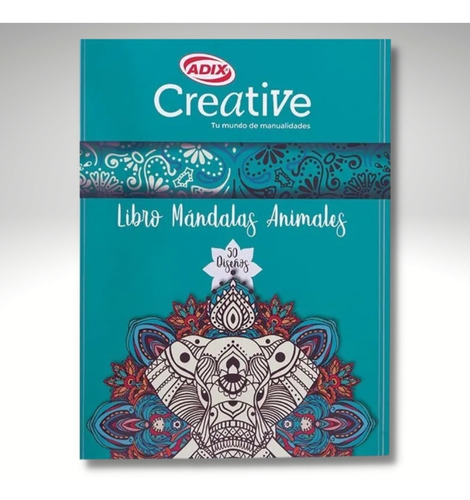 Libro Colorear Mandalas Animales 50 Diseños Adix Creative
