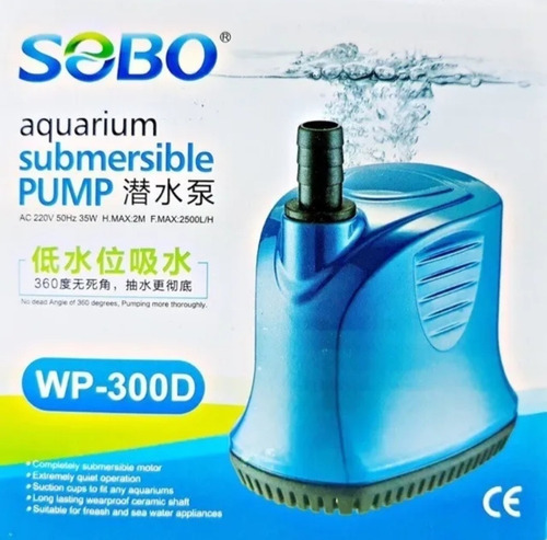 Bomba De Agua Sumergible Acuarios Piletas Sobo 2500 L/h 