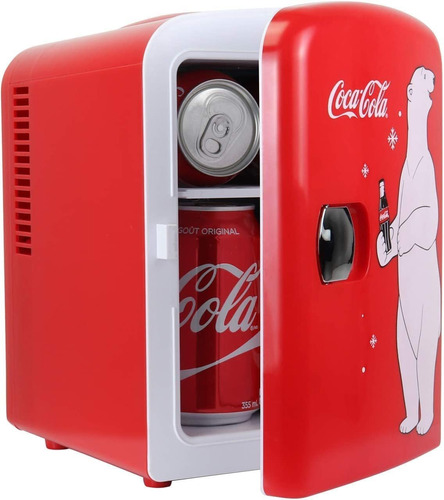Nevera Portátil Coca-cola Kwc4, Rojo Y Blanco, Capacidad 4 L