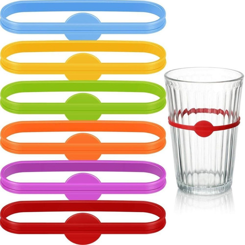 Identificador  Silicona  Vasos Y Latas Set 6