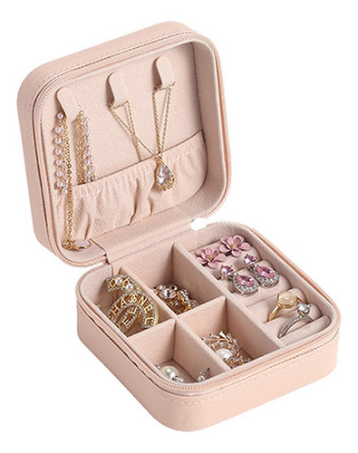 Organizador De Joyas Joyero De Cuerina Collar Anillos