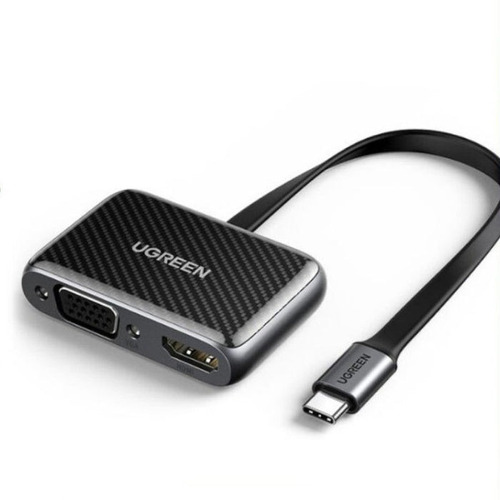 Hub Usb-c A Hdmi+vga 4k Fhd Salida De Vídeo Doble