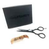 Lucky Franc's - Kit De Recorte De Barba Con Tijeras Japonesa