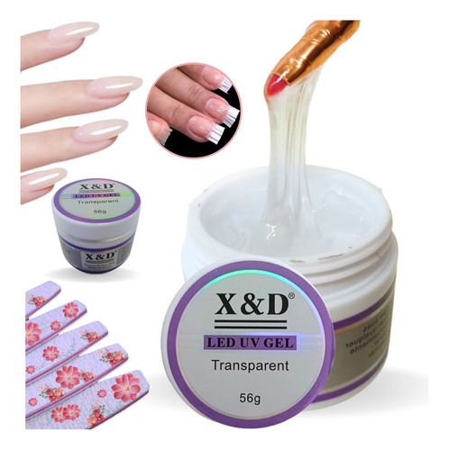 Gel Xed Para Alongamento De Unhas 56g Manicure Led Uv 