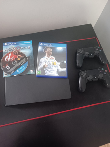 Ps4 Slim Playstation 4 Slim 1t, 2 Controles 3 Jogos 