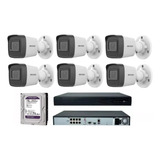 Nvr 08 Canais Hikvision Poe+ 06 Cameras Ip + Hd 1t Wd Purple