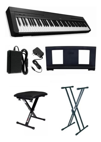Yamaha P145 Piano Digital Contemporáneo Kit Completo Full 