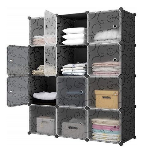 Mueble Organizador 12 Cubos Modular, Ropa, Juguetes