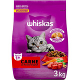 Alimento Seco Para Gato Adulto Whiskas Carne 3kg