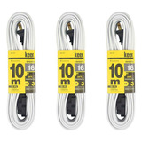 Cable Extension Domestica 10 Metros 2427 5 Amps. Keer 3pzs