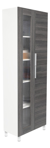 Mueble Alacena Fendi Rta Blanco + Roble Gris