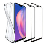 Capa + 2 Películas 3d Full Tela Toda Para Xiaomi Mi8 Lite