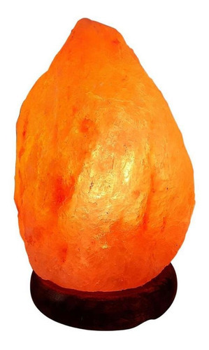 Abajur Luminária Terapêutica Sal Rosa Himalaia 1 ~ 2kg Cor Da Cúpula Laranja Cor Da Estrutura Preto