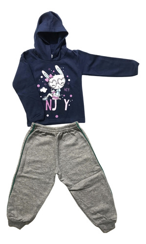 Conjunto Inverno Frio Moletom Agasalho Calça Infantil Menina