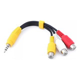 Adaptador Plug 3.5 Mm Macho A 3 Rca Hembra Ideal Para Tv's