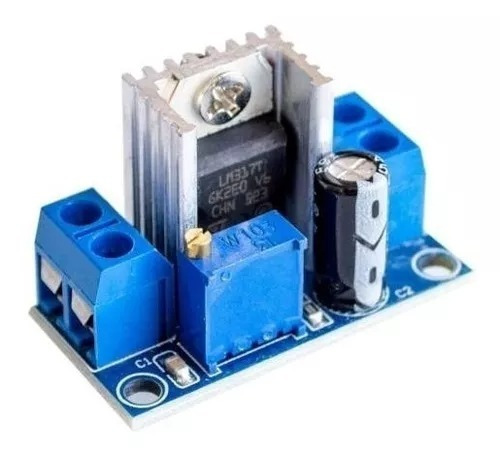 Fuente Regulada Lm317 1a Dc Dc + Disipador Arduino Regulable