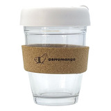 Vaso Para Café De Vidrio Templado Con Antideslizante 12 Oz