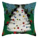 Funda De Almohada Estampado Campanas Árbol Navidad 10 Piezas