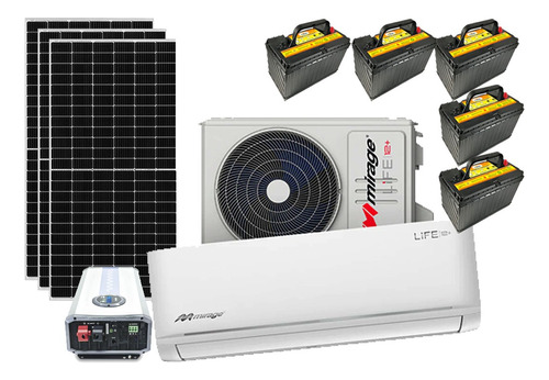 Kit Solar Aire Acondicionado Minisplit & Casa Uso Día Hr Sol