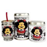 Combo Mate Aluminio Madera Yerbera Azucarera Latas Mafalda