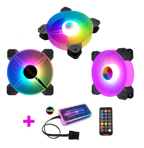  Pack 3 Ventiladores Turbine Rgb Hub Y Control