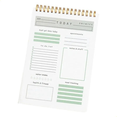 Bloc De Notas Daily Planner, Tamaño A5, Diseño Minimalista E