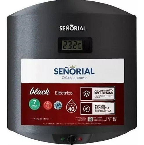 Termotanque Eléctrico 40 Lts Nuevo Señorial Family Black 2.0