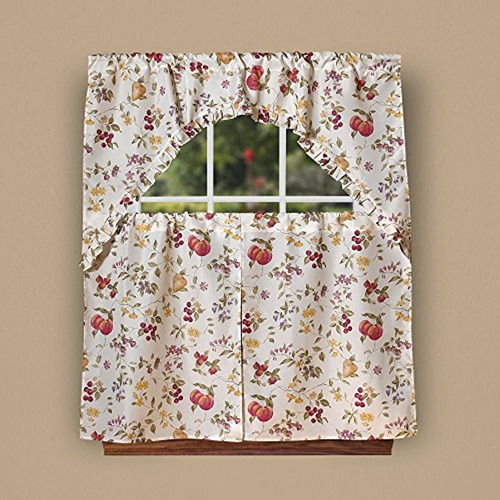 Juego De Cortinas De Cocina Con Estampado Vintage