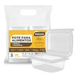 Pote Para Alimentos Rioplastic - Pote Marmita Descartável Com Tampa Bandeja Retangular 400ml 400ml