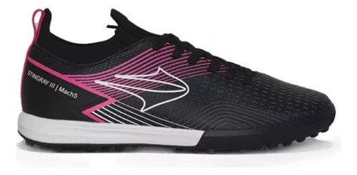 Botines Topper Stingray Iii Mach 5 Tf Negro/blanco/rosa