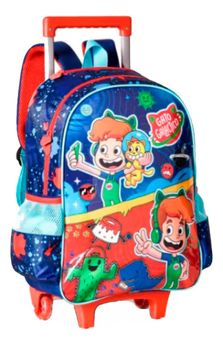 Mochila De Rodinha Gato Galáctico Escolar Infantil Clio