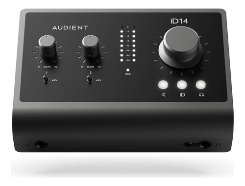 Interfaz De Audio Audient Id14 Mkii, Negro, Usb-c, 2 Preampl