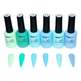 Pack 6 Colores Permanente Aguamarina Cherimoya 8ml