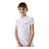 Polo Lacoste De Cuello Ondulado En Mini Piqué Para Niña