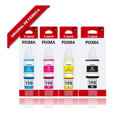 Kit Botellas Tinta Canon 190 Negro Y Colores 135 Cc Original