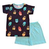 Conjunto Bebe Remera Y Short Algodón Con Dibujo