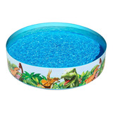 Piscina Semirrígida Infantil Dino Circular 946litros Verão