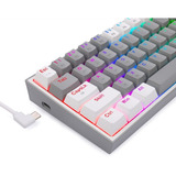 Teclado Gamer Redragon Fizzpro K616-rgb Red Ing Gris-blanco Color Del Teclado Gris/blanco Idioma Inglés Us