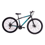 Bicicleta Axw Aço Aro 29 Freios A Disco 21 Velocidades Azul