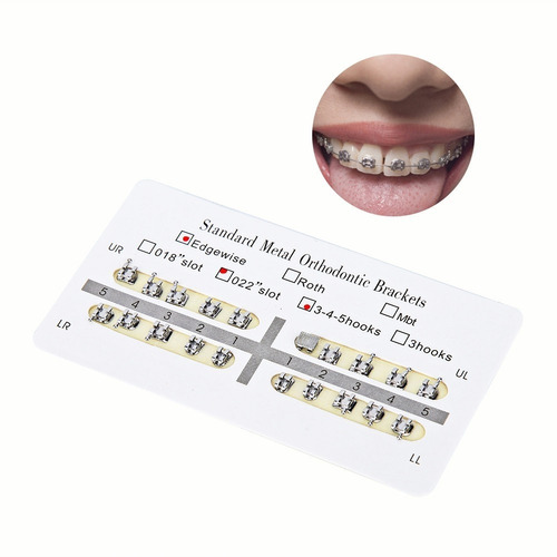 Metal Dental Ortodoncia Brackets 022slot 345hooks