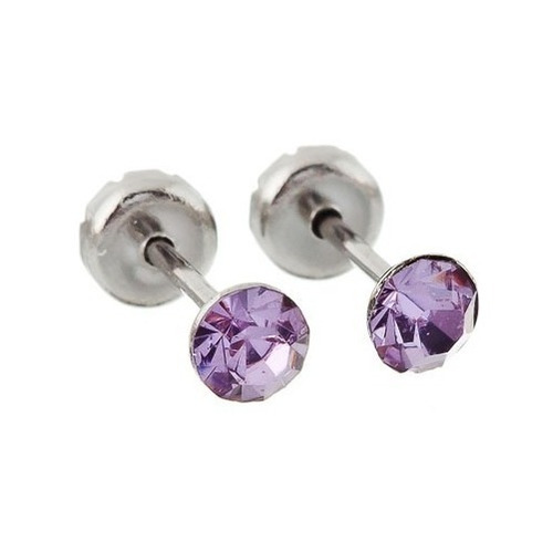 Aros Abridores Strass Plata 925 Varios Colores