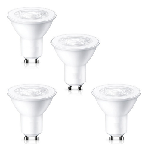 Pack 4  Philips Led Gu10 4-50 Watts Frio