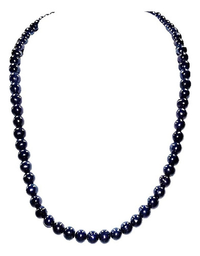 Collar Perla Natural Cultivada Negra Akoya Oro 14k  A074