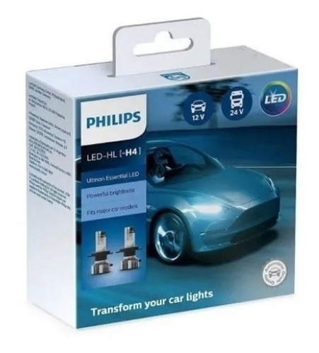 Kit Lamparas H4 Cree Led Philips Ultinon Essential 6500k 