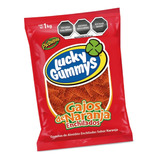 Gomita Lucky Gummys Enchilado Paquete Bolsita Dulce Mexicano Color Gajos De Naranja