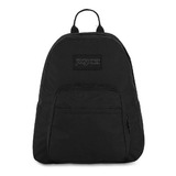 Mochila Half Pint Jansport Con Bolsillo Frontal, Negra Color Negro Diseño De La Tela Liso